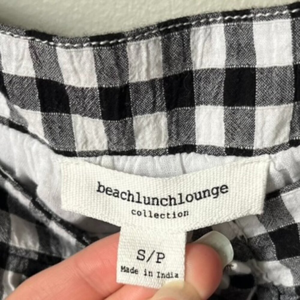 Beachlunchlounge Collection Checkered Black & White Mini Dress Women's Small - Picture 3 of 4